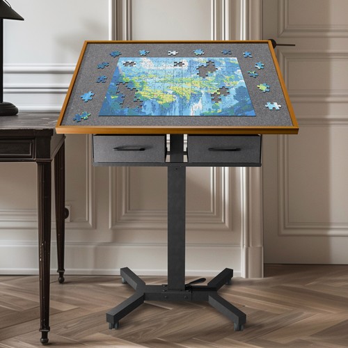 Moveable puzzle table tilting - moveable,