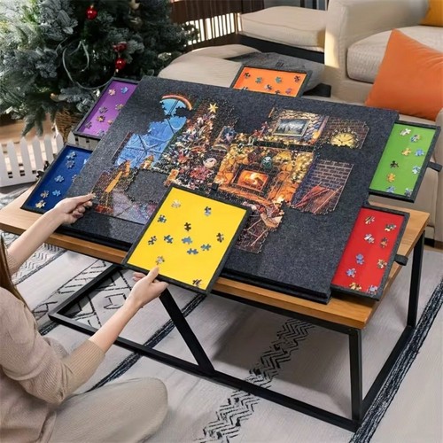Jigsaw puzzle board table - puzzle,