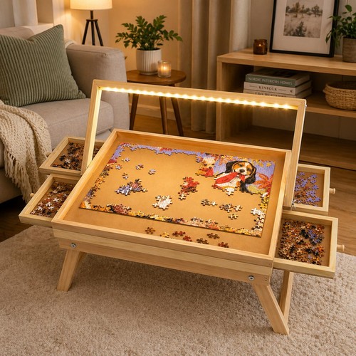 Led puzzle table 1000pc - table, jigsaw