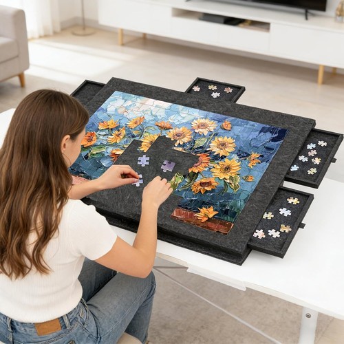 Tilting jigsaw puzzle board - puzzle,
